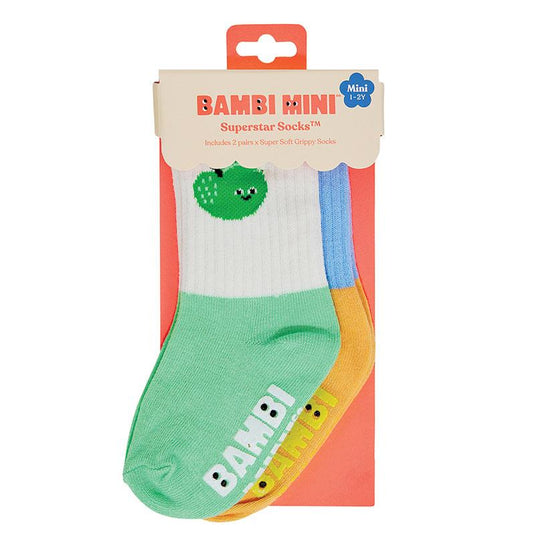 Bambi Mini Co. Superstar Socks Unisex Apple 1-2 Years