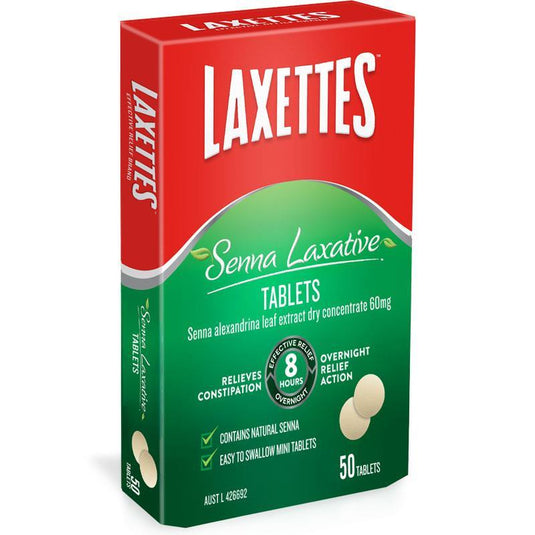 Laxettes with Senna 12mg 50 Tablets