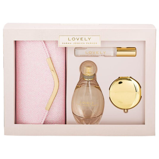 Sarah Jessica Parker Lovely Eau de Parfum 100ml plus Compact and Rollerball 4 Piece Set