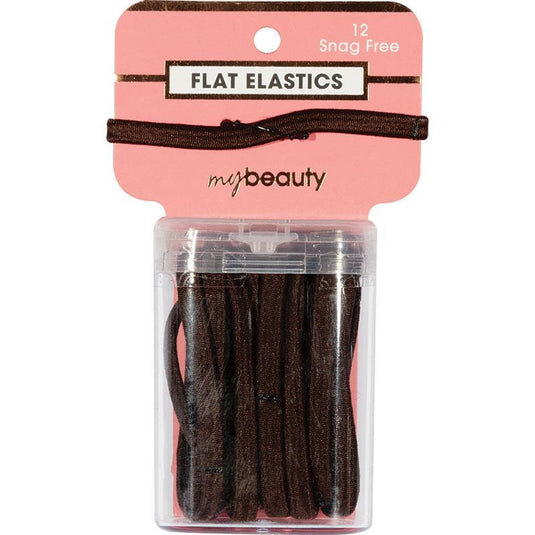 My Beauty Hair Snag Free Thick Elastic 12 Pack Brown