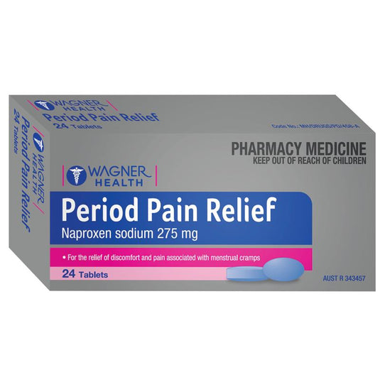 Wagner Health Period Pain Relief 275mg 24 Tablets Blister Pack