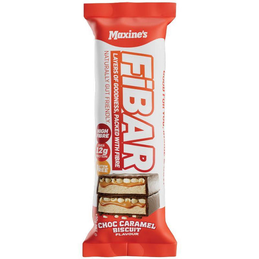 Maxines FiBAR High Fibre Protein Bar Caramel Biscuit 50g