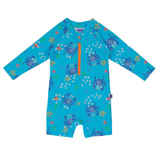 Bambi Mini Co. x SWIM - Splash Happy Swimsuit onesie - Blue Crab - 6 - 12 Months