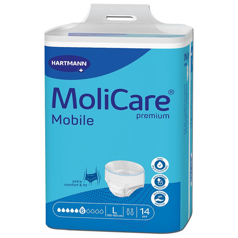 Load image into Gallery viewer, Molicare Premium Mobile 6 Drops Large 14 Pack
