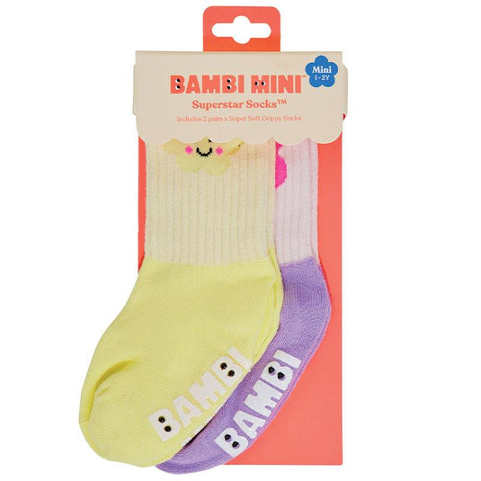 Bambi Mini Co. Superstar Socks Girls Smiley 1-2 Years