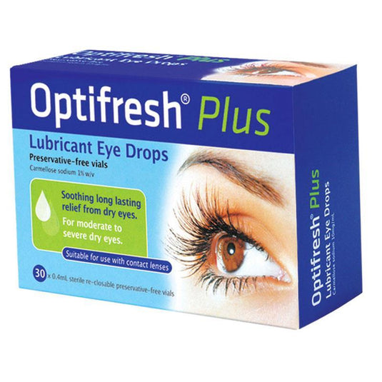 Optifresh Plus Unit Dose Eye Drops 1% 0.4mL 30