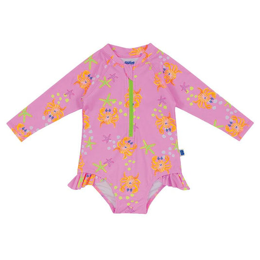 Bambi Mini Co. x SWIM - Splash Happy Swimsuit onesie - Pink Crab - 12 - 18 Months