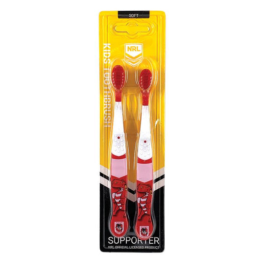 NRL Kids Toothbrush Saint George Dragons Twin Pack