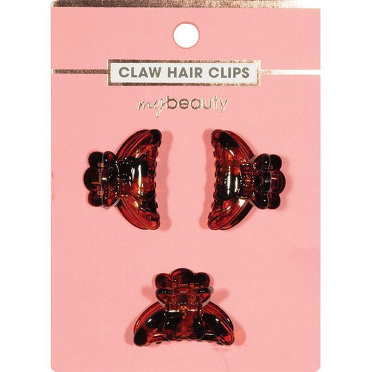 My Beauty Hair Claw Clip Small 3 Pack Demi Amber