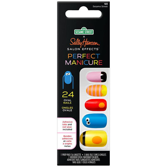 Sally Hansen Salon Effects Perfect Manicure 24 Oval Press On Nails Sesame Street