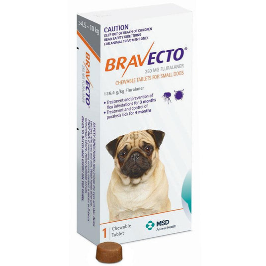 Bravecto Small Dog Orange 4.5-10Kg