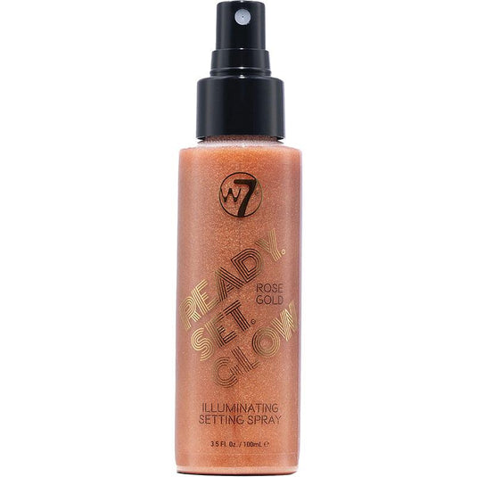 W7 Ready Set  Glow Lluminating Setting Spray Rose Gold