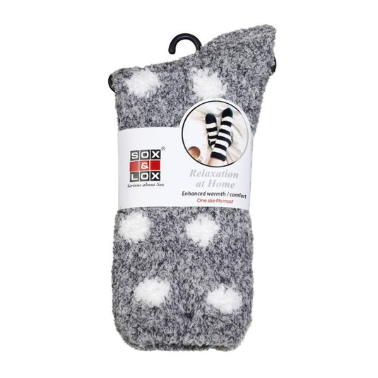 Adults Bed Socks Twinkle Dots Black and White