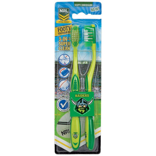 NRL Toothbrush Canberra Raiders 2 Pack