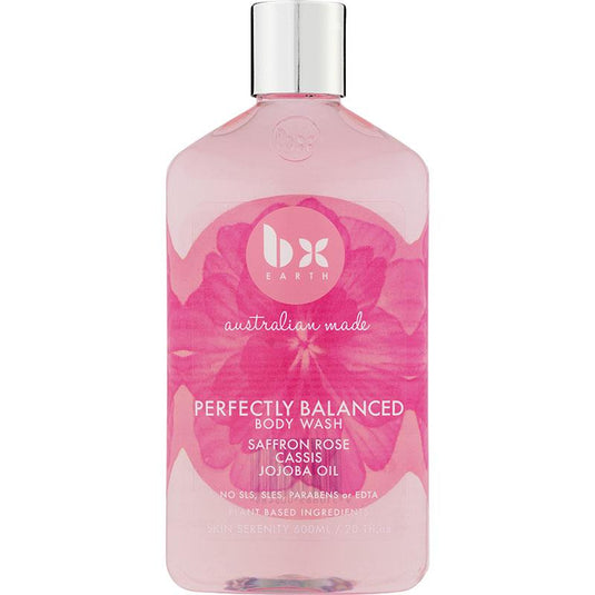 BX Earth Perfectly Balanced Body Wash with Saffron Rose Cassis and Jojoba Oil 600ml