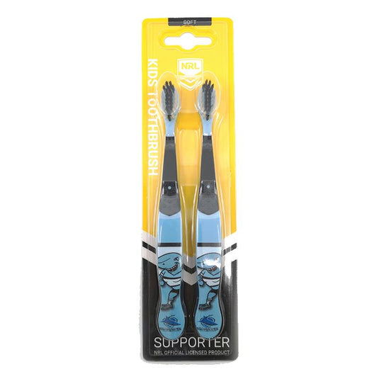 NRL Kids Toothbrush Cronulla Sharks Twin Pack