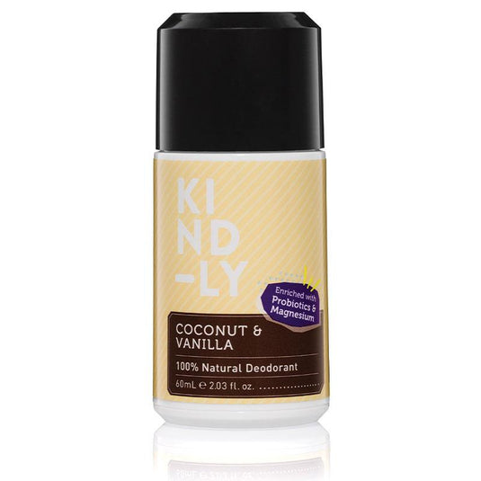 Kind-ly Natural Deodorant Roll On Coconut & Vanilla 60g