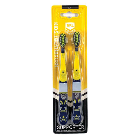 NRL Kids Toothbrush North Queensland Cowboys Twin Pack