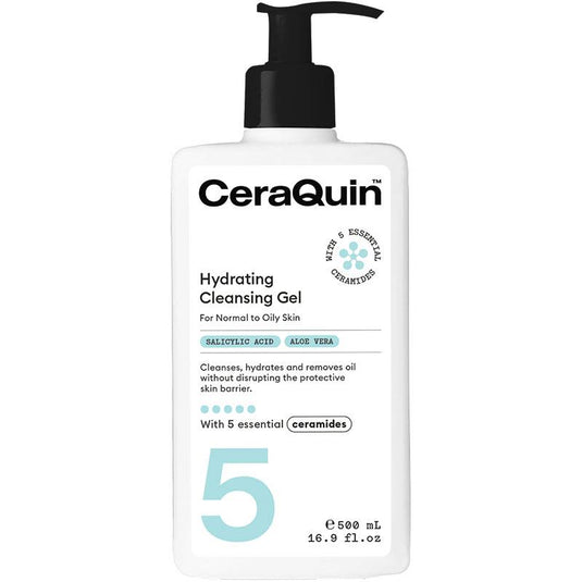 CeraQuin Hydrating Cleansing Gel with Salicylic Acid & Aloe Vera 500ml