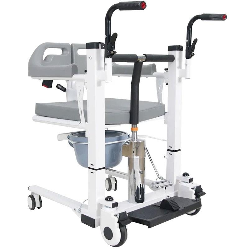 Load image into Gallery viewer, Equipmed 4 In 1 Patient Lift Transfer Chair White
