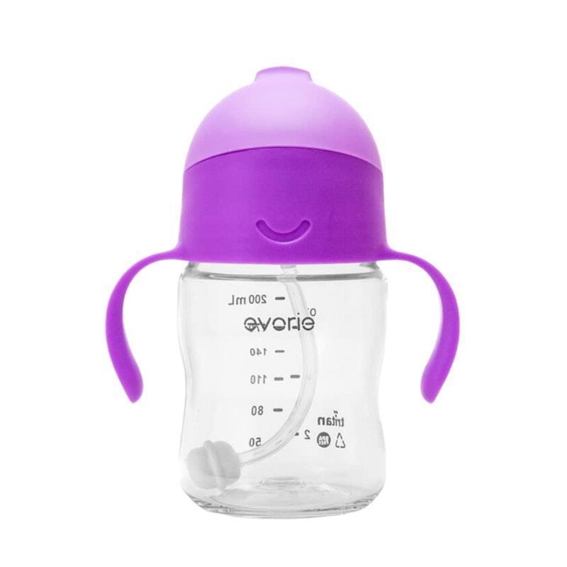 Load image into Gallery viewer, Evorie Tritan Baby 360 Straw Water Bottle Sippy Cup 200mL, Ube 1Unit
