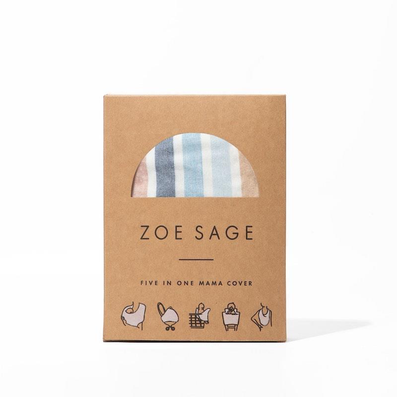Load image into Gallery viewer, Zoe Sage 5 in 1 Multi-Use Mama Cover Retro Stripes 1pc
