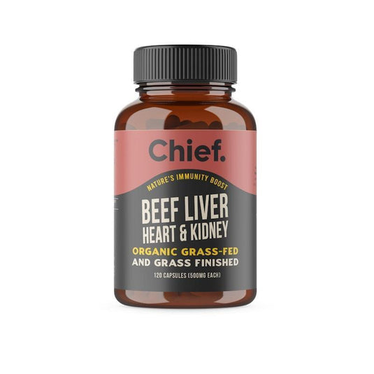 Chief Organic Beef Liver, Heart & Kidney (Immunity) 120 Capsules
