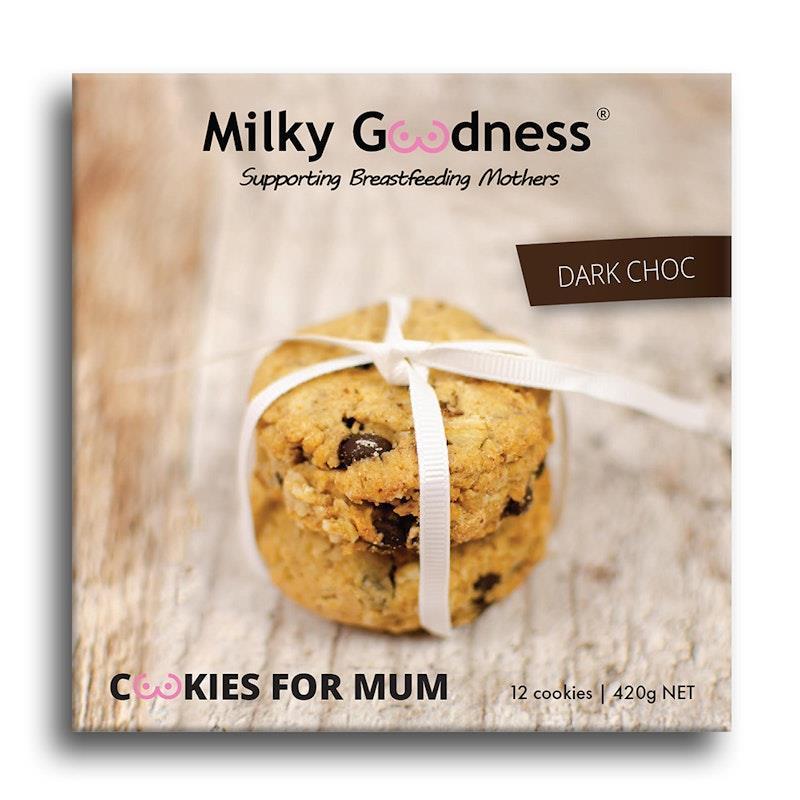 Load image into Gallery viewer, Milky Goodness Dark Chocolate Chip Lactation Cookies 12Pack
