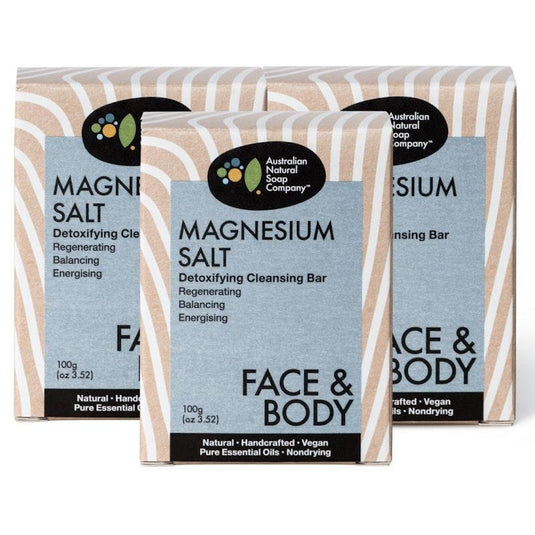 Australian Natural Soap Company Magnesium Salt Detoxifying Cleanse 3Pack