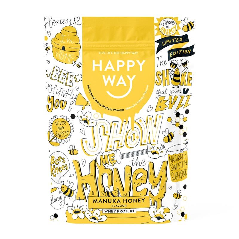 Load image into Gallery viewer, Happy Way Manuka Honey Whey Protein Powder 500g
