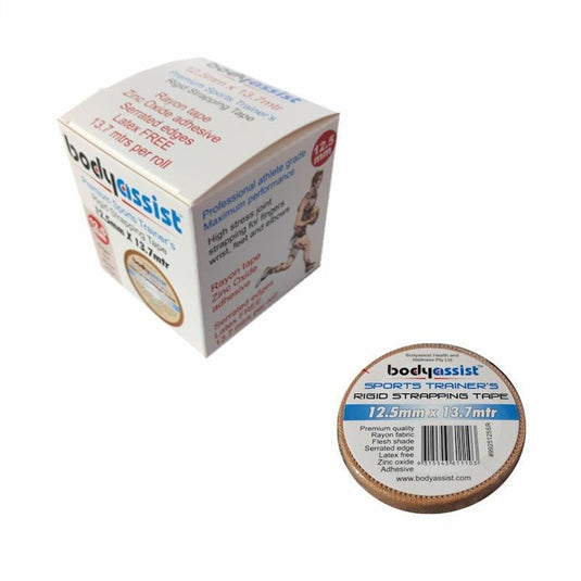 BodyAssist Rigid Strapping Tape - Finger 1.25cm x 13.7m x 6 Rolls Bundle