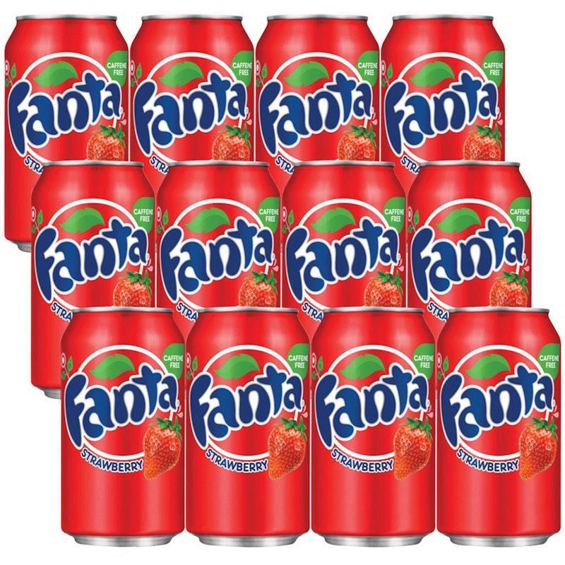 Load image into Gallery viewer, American Cans 355mL Fanta Strawberry 12Pack
