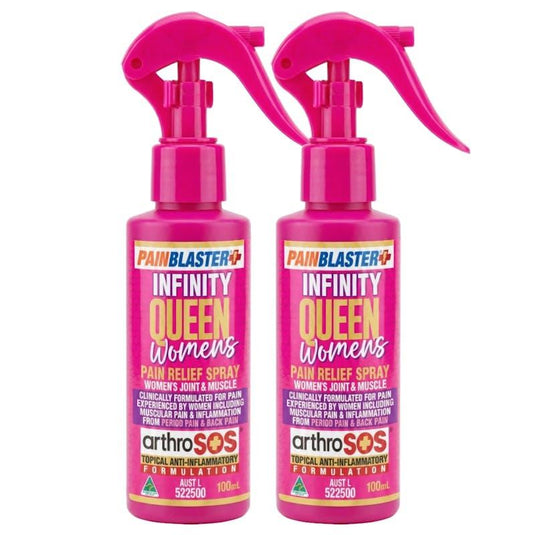 PAIN BLASTER Infinity Queen Women's Pain Relief Spray 100ml by Athelite 2Pack