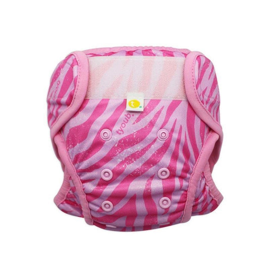 tyoub Adjustable Reusable Swim Nappy and Wet Bag - Tiger Pink One Size