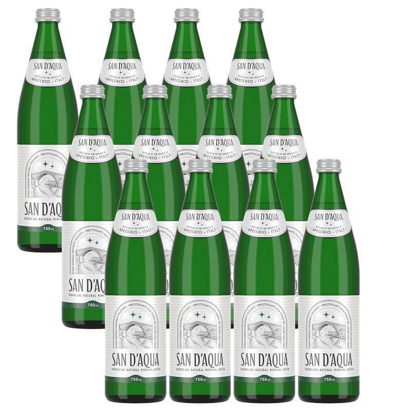 Load image into Gallery viewer, San D'Aqua Sparkling Mineral Water 750Ml 12Pack
