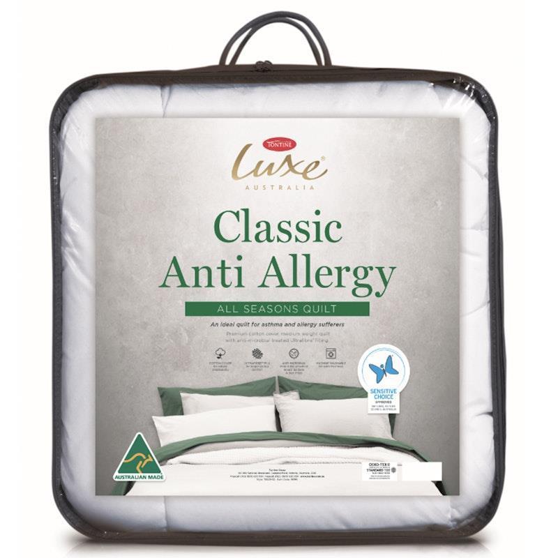 Load image into Gallery viewer, Tontine Luxe Classic Anti Allergy All Seasons Double Bed Quilt 180 x 210cm 1pc
