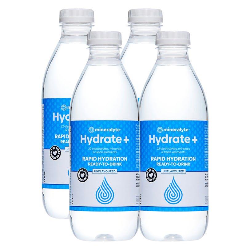 Load image into Gallery viewer, Mineralyte Hydrate+ Ready to Drink Unflavoured 1Litre 4Pack
