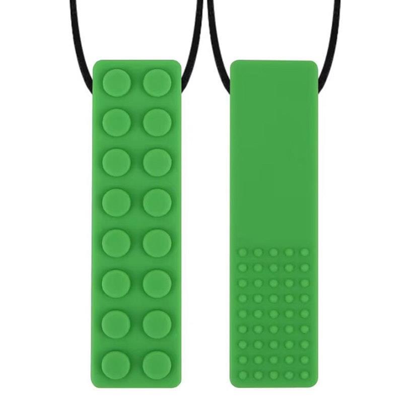 Load image into Gallery viewer, Sensory Safari Sensory Necklace Block Green
