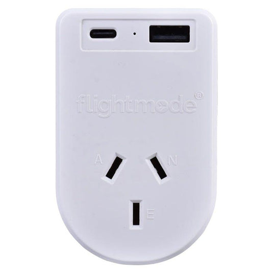 Flightmode Outbound AU/NZ to USA/CANADA Travel Adaptor with USB Type C & A 1Unit