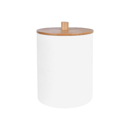 Clevinger Bamboo Lid Cotton Swab Canister 1Piece