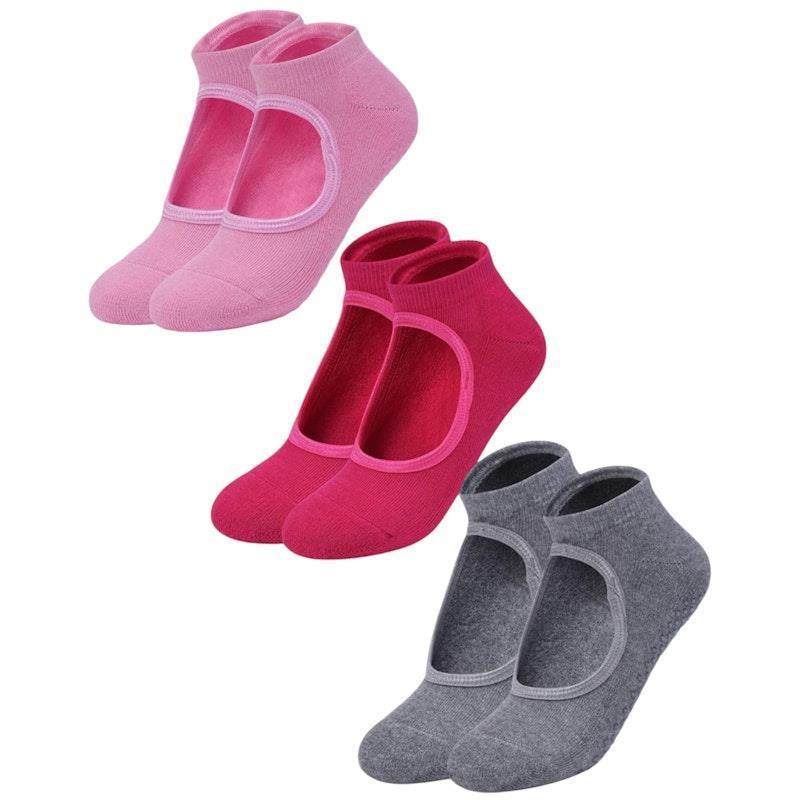 Load image into Gallery viewer, High Heel Jungle Peek Full Grip Pilates/ Yoga Sock Multi-colour Bundle

