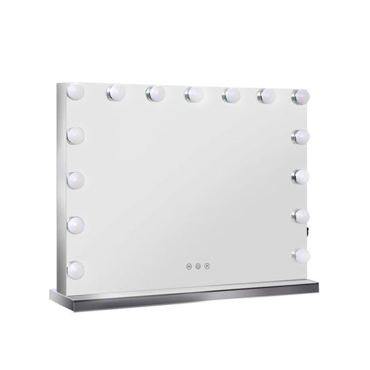 Embellir Makeup Mirror Hollywood Vanity with LED Light Tabletop Wall 58x46cm