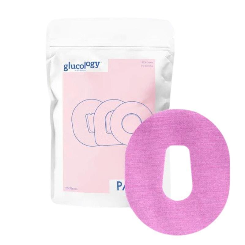 Load image into Gallery viewer, Glucology 25 Pack CGM Patches for Dexcom G6 Purple
