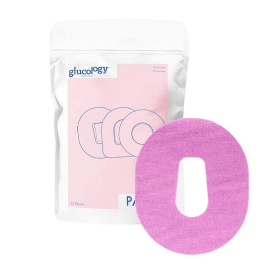 Glucology 25 Pack CGM Patches for Dexcom G6 Purple