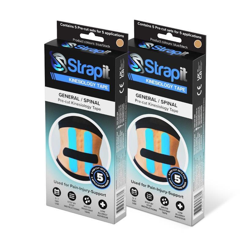 Load image into Gallery viewer, Strapit Back/Spinal/General Precut Kinesiology Tape - TAN - Box of 5 2 Pack
