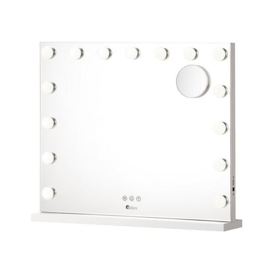 Oikiture Hollywood Makeup Mirror 15 Bulbs LED Light Wall Vanity Mirrors White