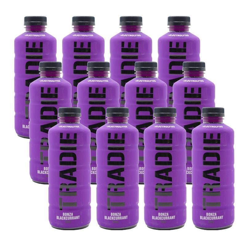 Load image into Gallery viewer, Tradie Sports Drink Bonza Blackcurrant 750mL 12Pack
