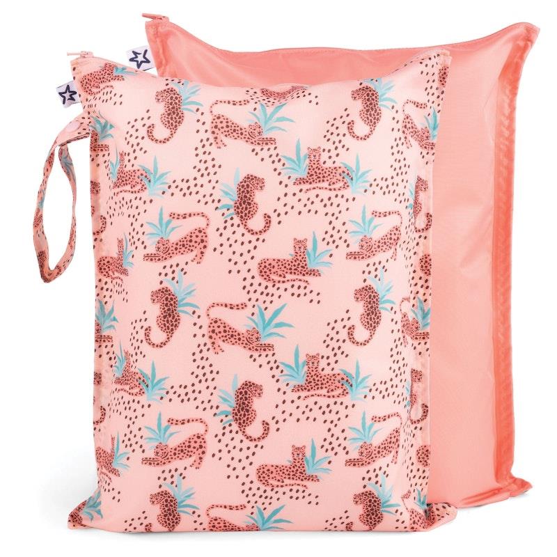 Load image into Gallery viewer, Tiny Twinkle - Mess-proof Wet Bag 2 Pack Leopard
