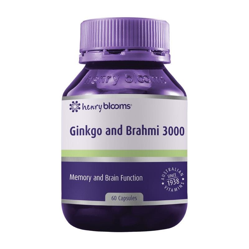 Load image into Gallery viewer, Henry Blooms Ginkgo and Brahmi 60 Capsules

