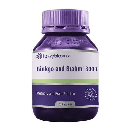 Henry Blooms Ginkgo and Brahmi 60 Capsules